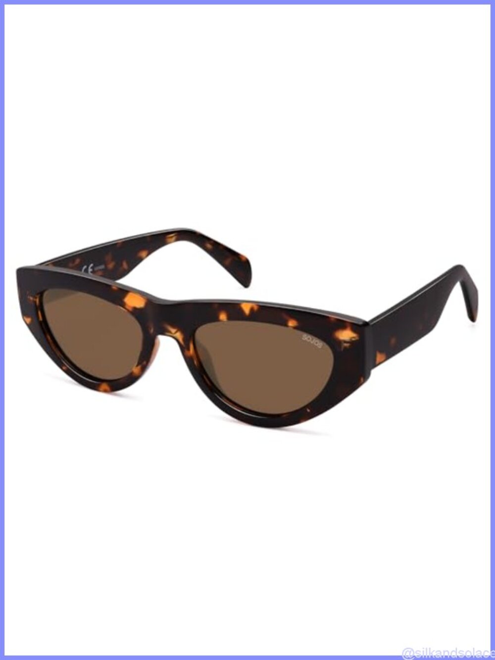 Cat Eye Polarized Sunglasses UV400 Full Frame Retro 90s Style